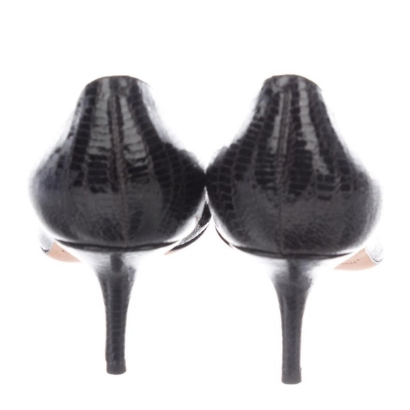 Jimmy Choo Embossed Leather Pumps; Size 8.5; Black - Picture 4 of 5